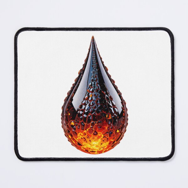 Item preview, Teardrop Shaped Design with Vibrant Orange and Red Glow designed and sold by Creative88Art.