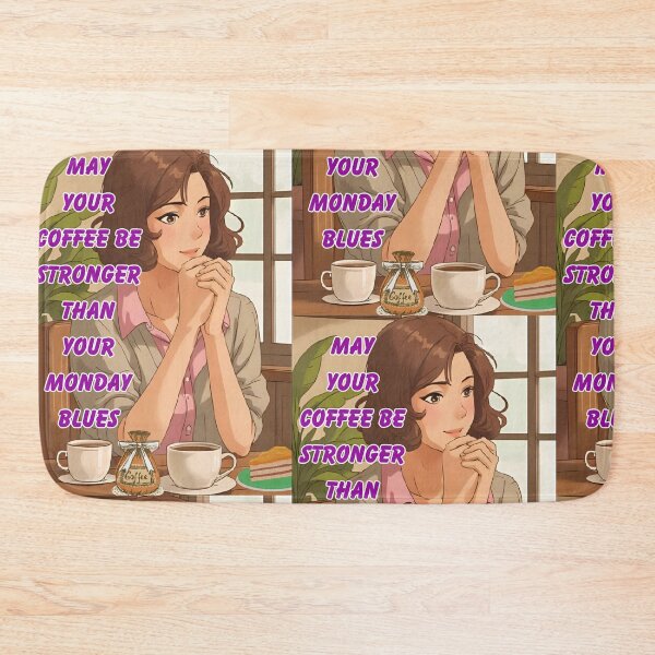 Item preview, MAY YOUR COFFEE BE STRONGER THAN YOUR MONDAY BLUES designed and sold by Richastudio.