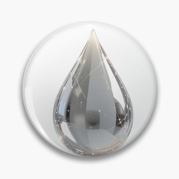 Item preview, Glossy Transparent Droplet with Star Accents on Black Background designed and sold by Creative88Art.