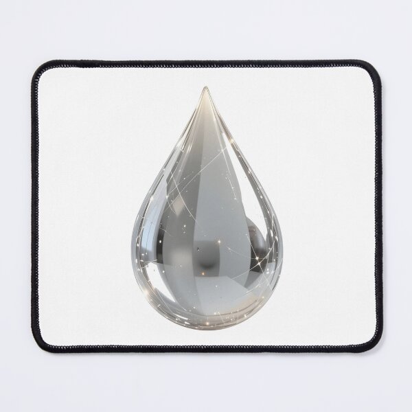 Item preview, Glossy Transparent Droplet with Star Accents on Black Background designed and sold by Creative88Art.