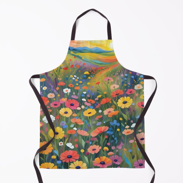 Item preview, Painterly Sunset Flower Meadow designed and sold by ByNicoleSara.