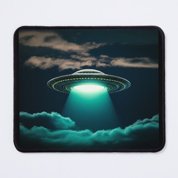 Item preview, UFO Hovering in Night Sky With Light designed and sold by PrintBreeze.
