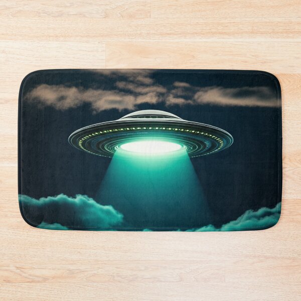 Item preview, UFO Hovering in Night Sky With Light designed and sold by PrintBreeze.