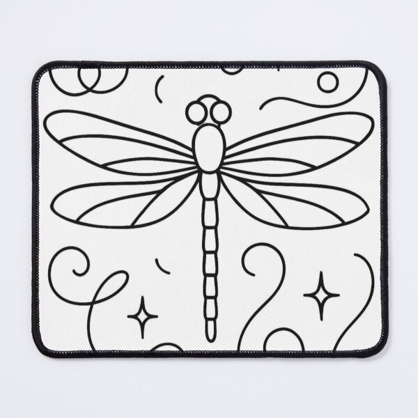 Item preview, “Minimal line art dragonfly, soft curves, modern style.” designed and sold by KELSTYLES3.