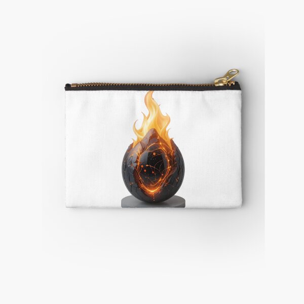 Item preview, Glowing Black Egg Shaped Object with Fiery Orange Cracks designed and sold by Creative88Art.