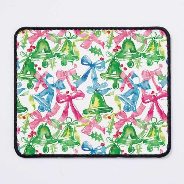 Item preview, Preppy Bells Christmas – Pink & Green Holiday Vibes designed and sold by The Digital Design Collective .