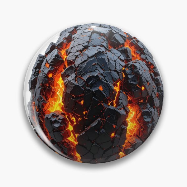 Item preview, Glowing Cracked Sphere with Lava Like Light on Black Background designed and sold by Creative88Art.