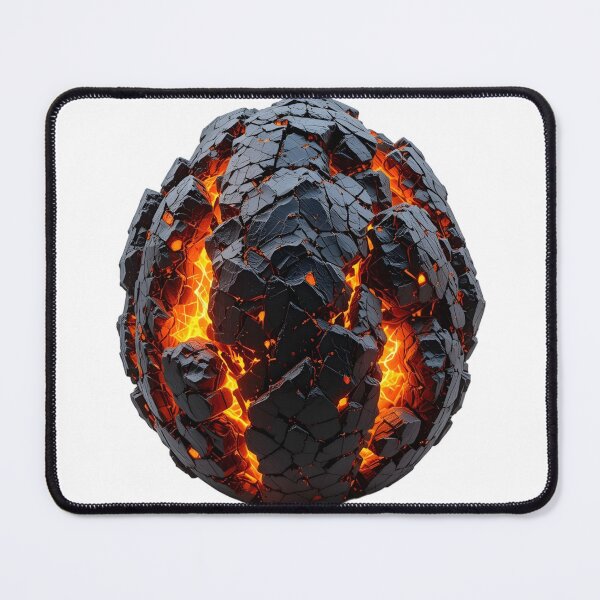 Item preview, Glowing Cracked Sphere with Lava Like Light on Black Background designed and sold by Creative88Art.