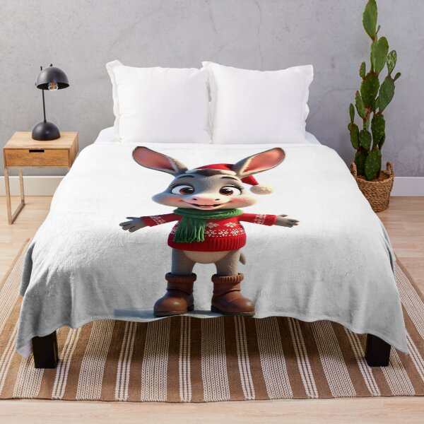 Item preview, Diddle the Christmas Donkey Cute Festive Character Art designed and sold by acceleratorhams.