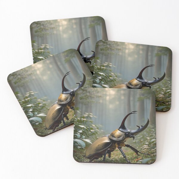 Item preview, Golden-Horned Beetle in Enchanted Forest designed and sold by eyeconart.