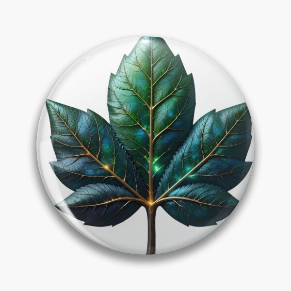 Item preview, Stylized Metallic Leaf with Gradient Colors and Golden Veins designed and sold by Creative88Art.