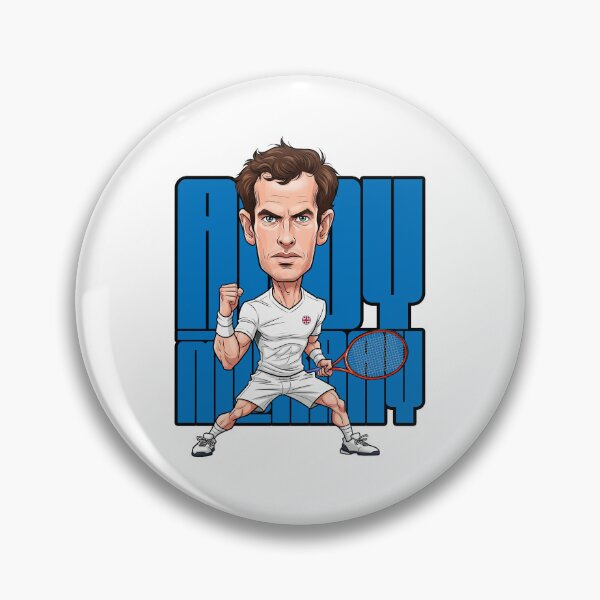 Artikelvorschau, Urkomische Karikatur von Andy Murray, der schottischen Tennislegende entworfen und verkauft von vectorlove.