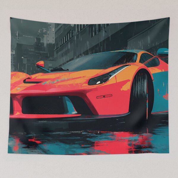 Item preview, Modern Art of the Ferrari LaFerrari – Exotic Car Decor designed and sold by AutoPopStudio.