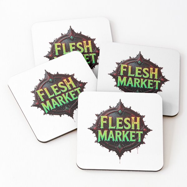 Item preview, Gothic Emblem with Flesh Market Text in Green and Red designed and sold by Creative88Art.