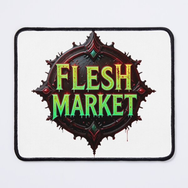 Item preview, Gothic Emblem with Flesh Market Text in Green and Red designed and sold by Creative88Art.