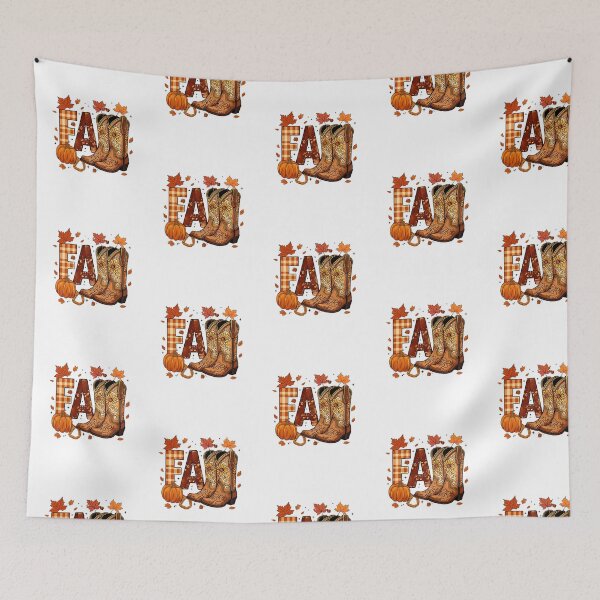 Item preview, FA-LL Cowboy Boots & Pumpkin - Cozy Rustic Fall Design designed and sold by Colorful-Garden.