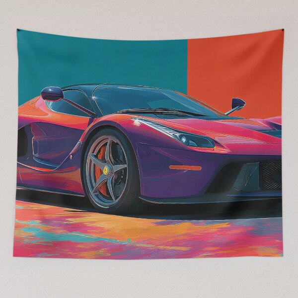 Item preview, Ferrari LaFerrari Painting – Pop Art Automotive Artwork designed and sold by AutoPopStudio.