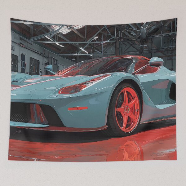 Item preview, Colorful Pop Art Ferrari LaFerrari Print designed and sold by AutoPopStudio.