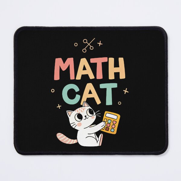 Item preview, Math Cat – Cute Nerd Cat with Calculator designed and sold by the science zoo.