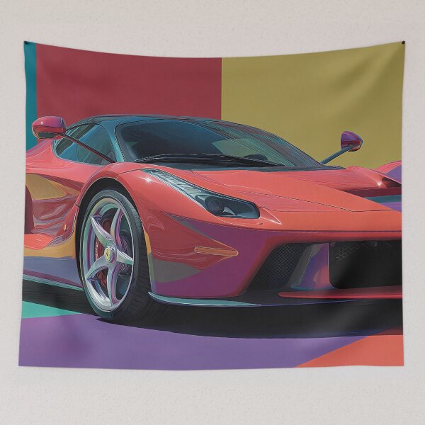 Item preview, Stylish Ferrari LaFerrari Wall Art – Pop Art Car Design designed and sold by AutoPopStudio.