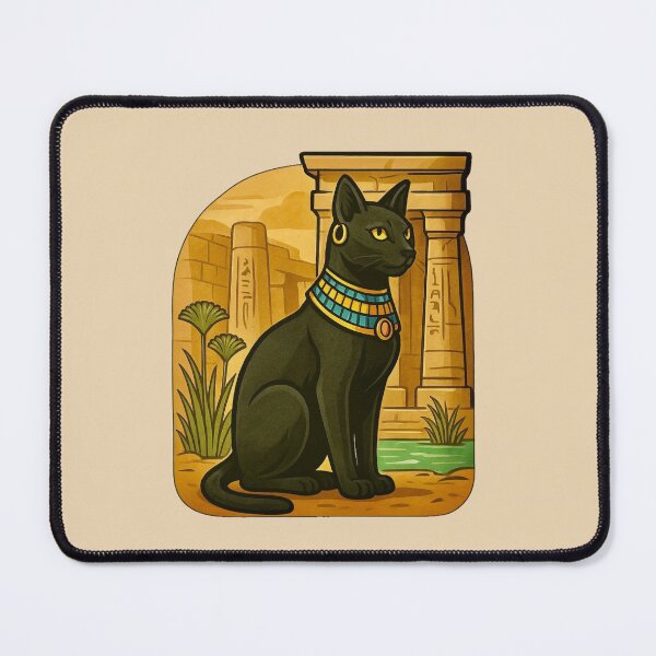 Item preview, Cat by the Temple of Bastet - Ancient Egypt designed and sold by Myra365Art.