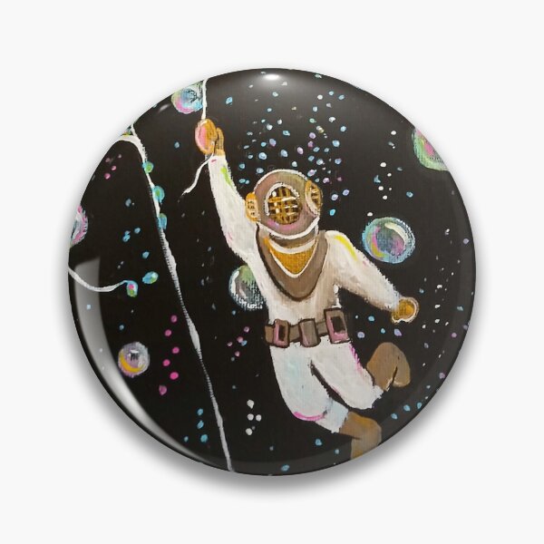 Item preview, Spiderweb Deep Sea Diver Colorful Bubble designed and sold by RLawrenceArt.