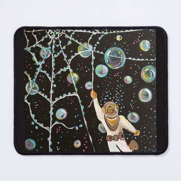 Item preview, Spiderweb Deep Sea Diver Colorful Bubble designed and sold by RLawrenceArt.