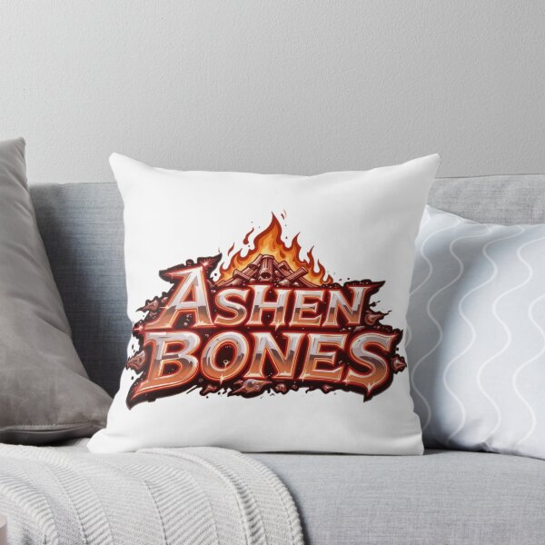Item preview, Fiery Ashen Bones Logo with Flames and Crossed Bones Design designed and sold by Creative88Art.