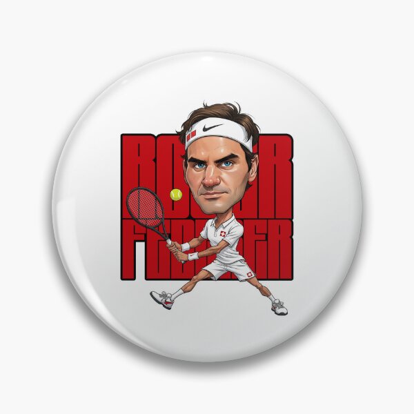Item preview, Funny caricature of Roger Federer, the king of London, a tennis legend from Switzerland designed and sold by vectorlove.