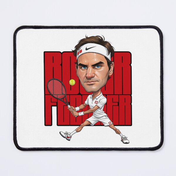 Item preview, Funny caricature of Roger Federer, the king of London, a tennis legend from Switzerland designed and sold by vectorlove.