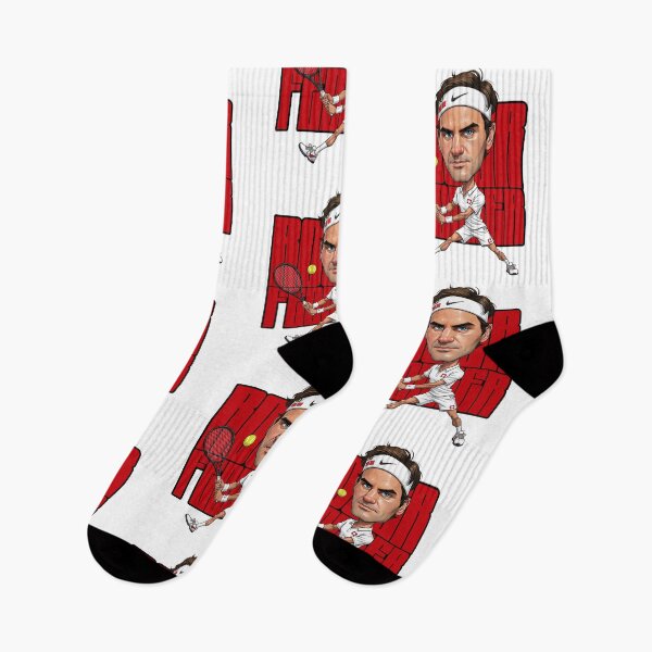 Item preview, Funny caricature of Roger Federer, the king of London, a tennis legend from Switzerland designed and sold by vectorlove.