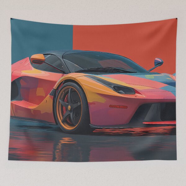 Item preview, Luxury Car Pop Art – Ferrari LaFerrari Canvas Artwork designed and sold by AutoPopStudio.