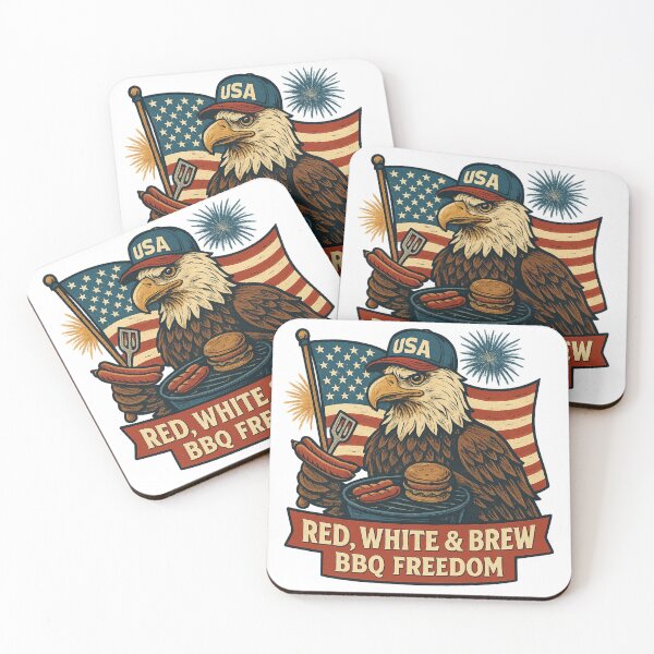 Item preview, 250th Anniversary of the USA - Bald Eagle BBQ King – Red, White & Brew Freedom designed and sold by Collins Design.