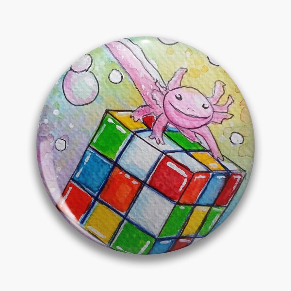Item preview, Rubix Cube Axolotl Watercolor designed and sold by RLawrenceArt.