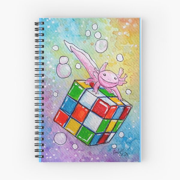 Item preview, Rubix Cube Axolotl Watercolor designed and sold by RLawrenceArt.