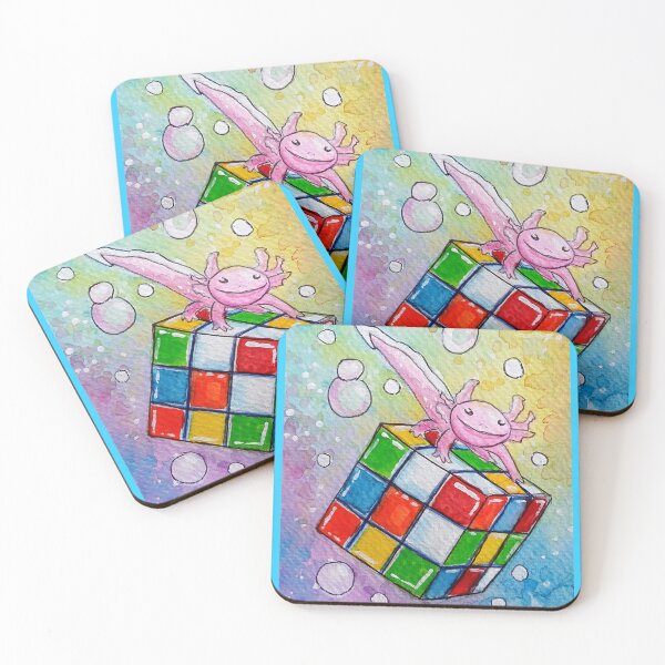 Item preview, Rubix Cube Axolotl Watercolor designed and sold by RLawrenceArt.
