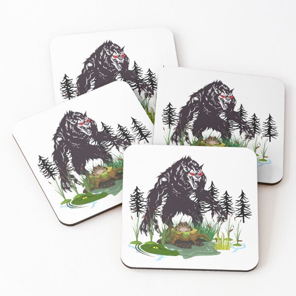 Item preview, Rougarou Swamp Werewolf – Cajun Cryptid Monster Art designed and sold by TheMysticNook.