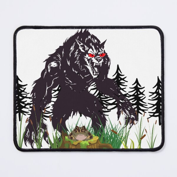 Item preview, Rougarou Swamp Werewolf – Cajun Cryptid Monster Art designed and sold by TheMysticNook.