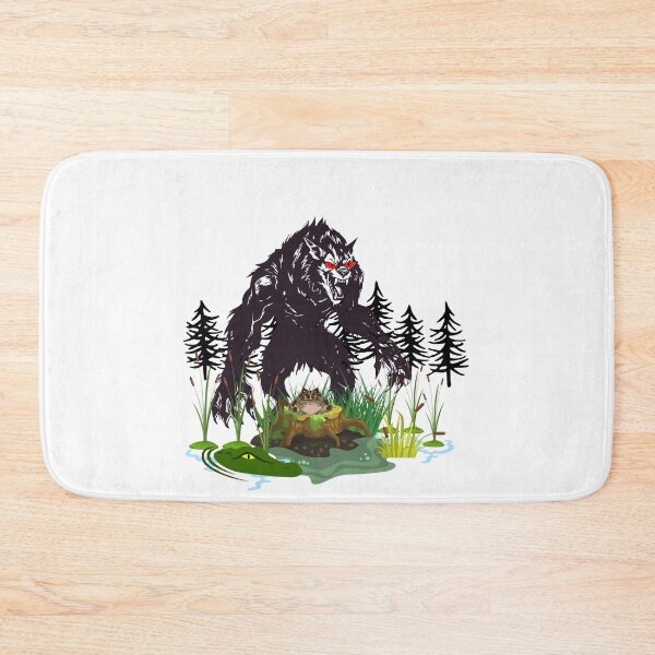 Item preview, Rougarou Swamp Werewolf – Cajun Cryptid Monster Art designed and sold by TheMysticNook.