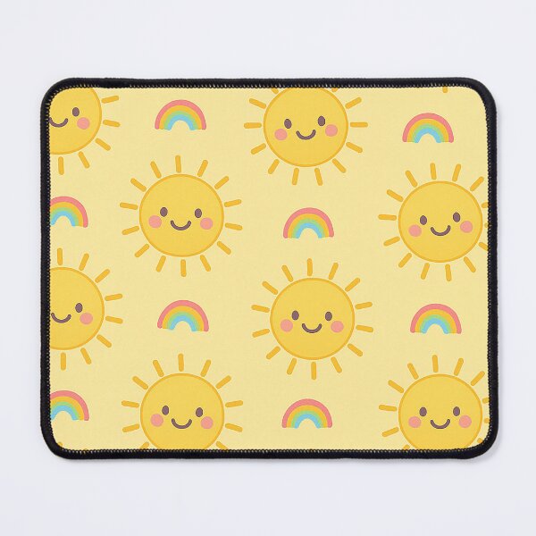 Item preview, Smiling Sun and Rainbow Cute Pattern designed and sold by weirdfishes123.