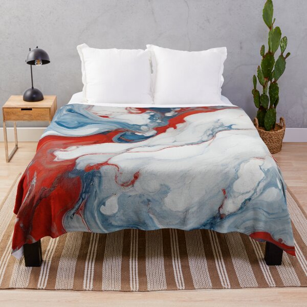 Item preview, White, Red and Blue Marble Texture designed and sold by Ciervo Primavera.