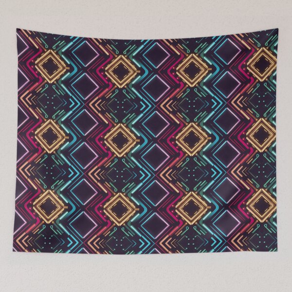 Item preview, Cyber Core | Symmetrical Neon Geometric Abstract Design designed and sold by NSB-Design.
