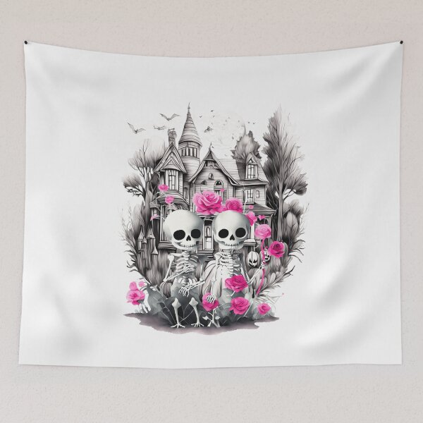 Item preview, Two Skeletons with Roses. designed and sold by EvaKlein68.