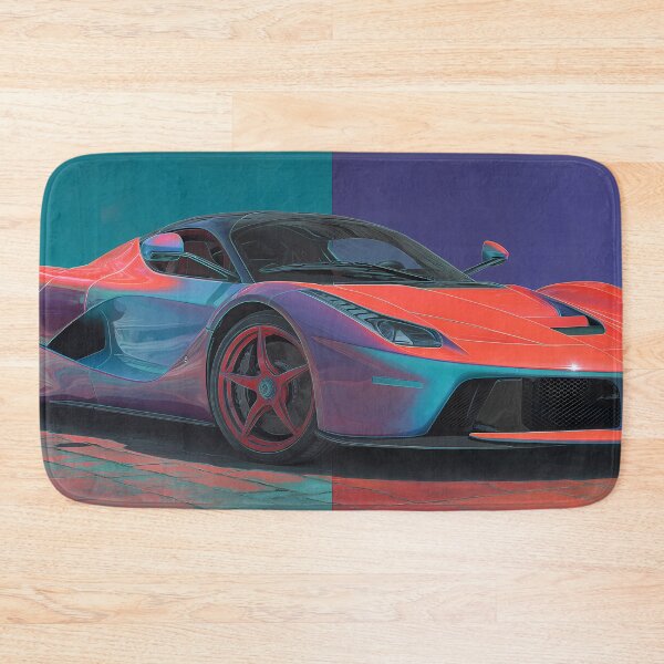 Item preview, Bright Pop Art Ferrari LaFerrari Supercar Illustration designed and sold by AutoPopStudio.