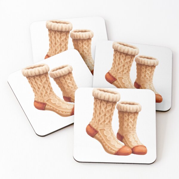 Item preview, Cozy Knitted Socks – Autumn Winter Illustration designed and sold by mybunnyparadise.