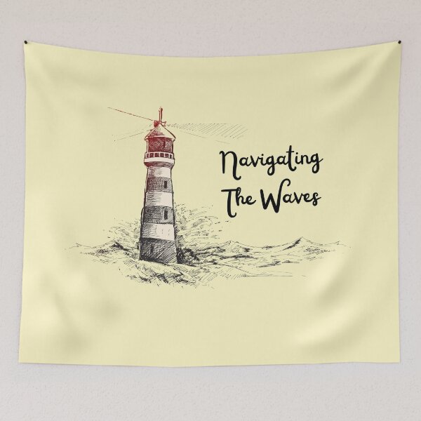 Item preview, Navigating the Waves Lighthouse Art designed and sold by windwander.