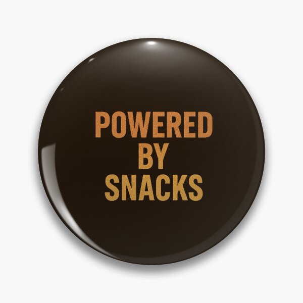 Item preview, Powered by Snacks – Funny Foodie Quote designed and sold by PiriStore.