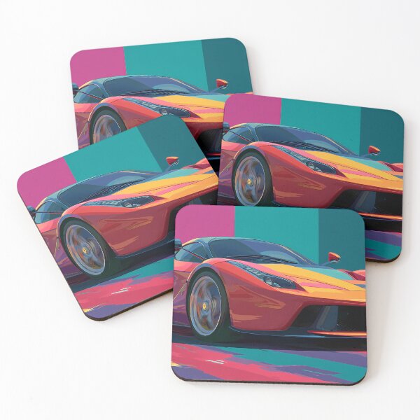 Item preview, Exotic Car Wall Art – Ferrari LaFerrari Pop Art Print designed and sold by AutoPopStudio.
