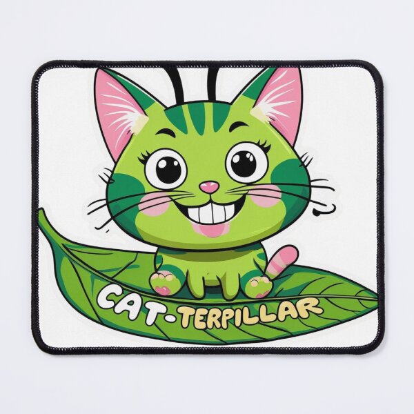 Item preview, CATterpillar – Funny Cute Cat Caterpillar Pun Illustration designed and sold by printsofgigi.