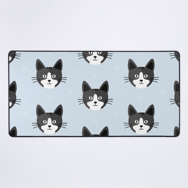Item preview, Cat heads on blue designed and sold by reneesillus.